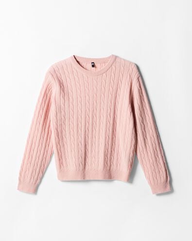 damestrui wol regular fit kabel lichtroze lichtroze - 36215050LIGHTPINK - HEMA