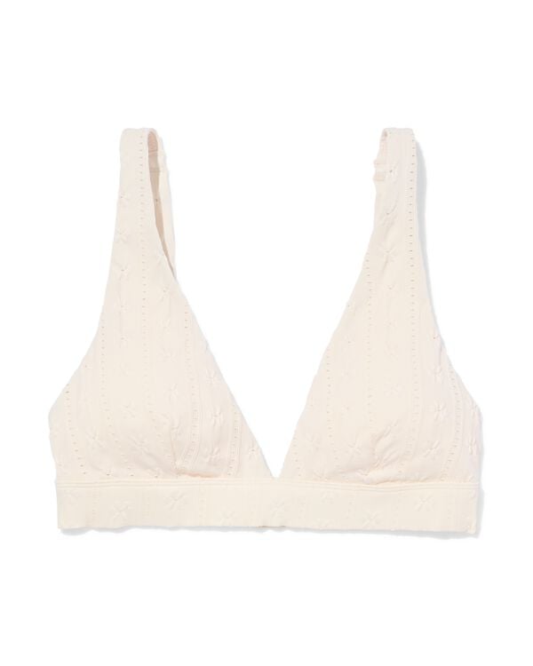 damesbikinitop triangel broderie creme - 22360160CREAM - HEMA