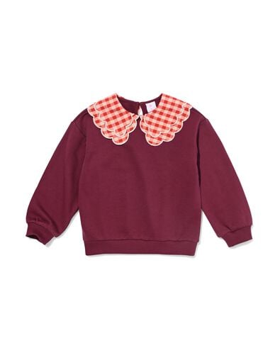 pull enfant tissu molleton bordeaux bordeaux - 30878201BURGUNDYRED - HEMA