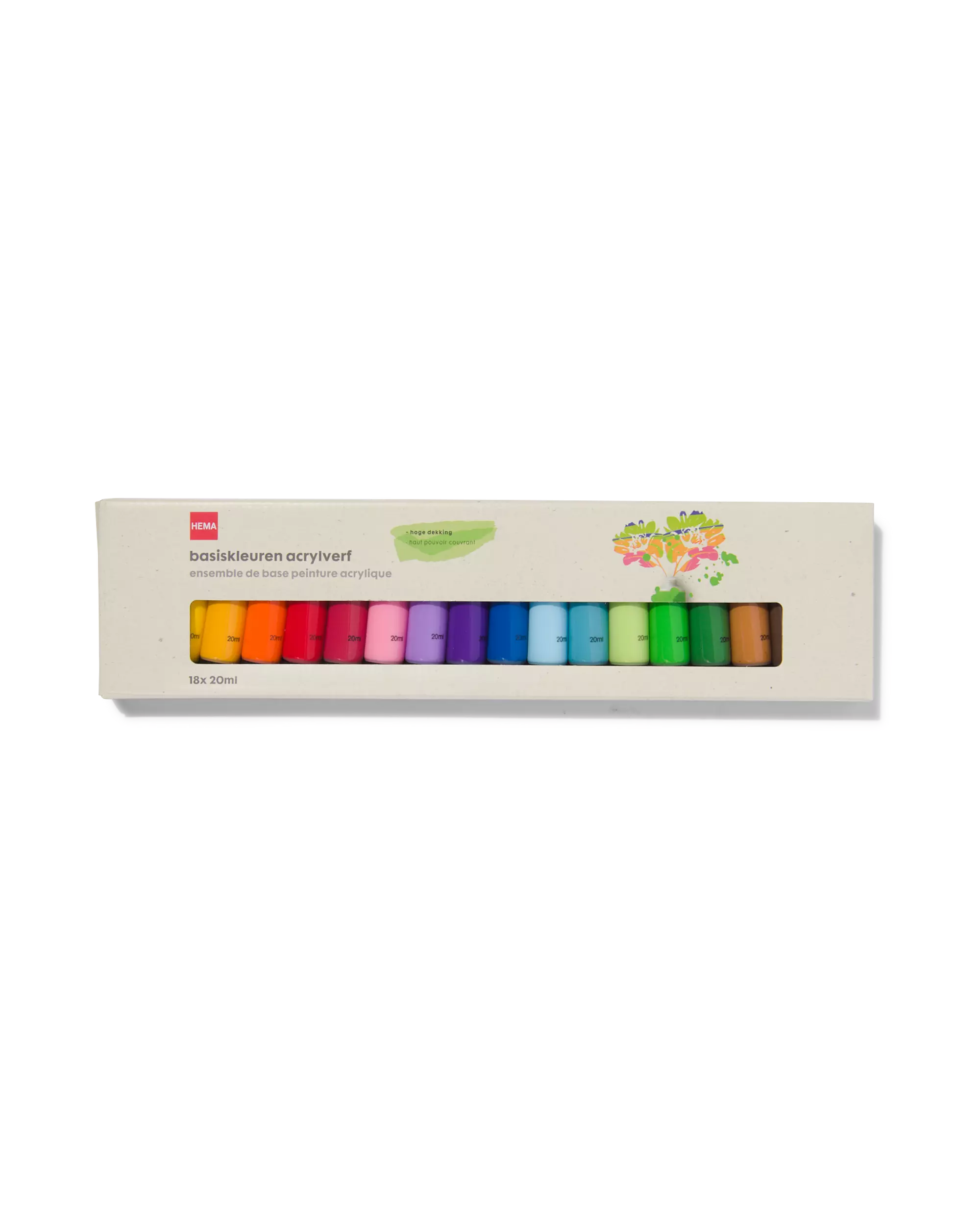 couleurs de base peinture acrylique 18 x 20 ml