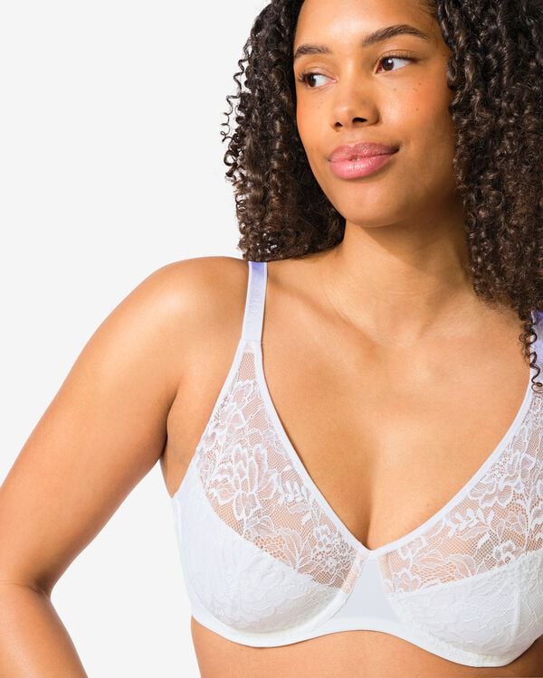 Nicht vorgeformter Spitzen-BH mit B&uuml;gel  wei&szlig; - 21805885WHITE - HEMA