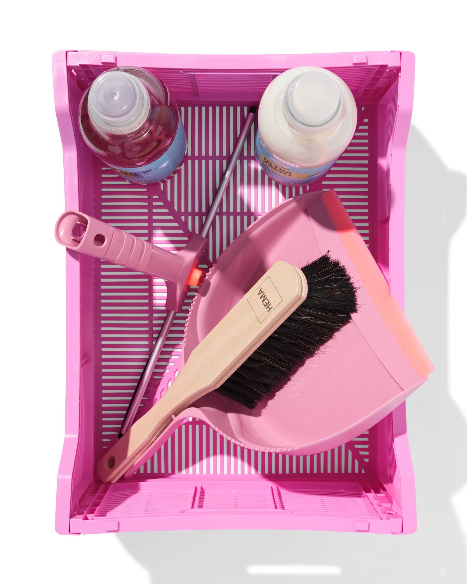 caisse pliable &agrave; lettres recycl&eacute;e M rose rose M  30 x 40 x 17 - 39810405 - HEMA
