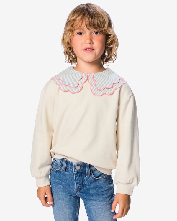 kindertrui sweatstof ecru ecru - 30878233ECRU - HEMA