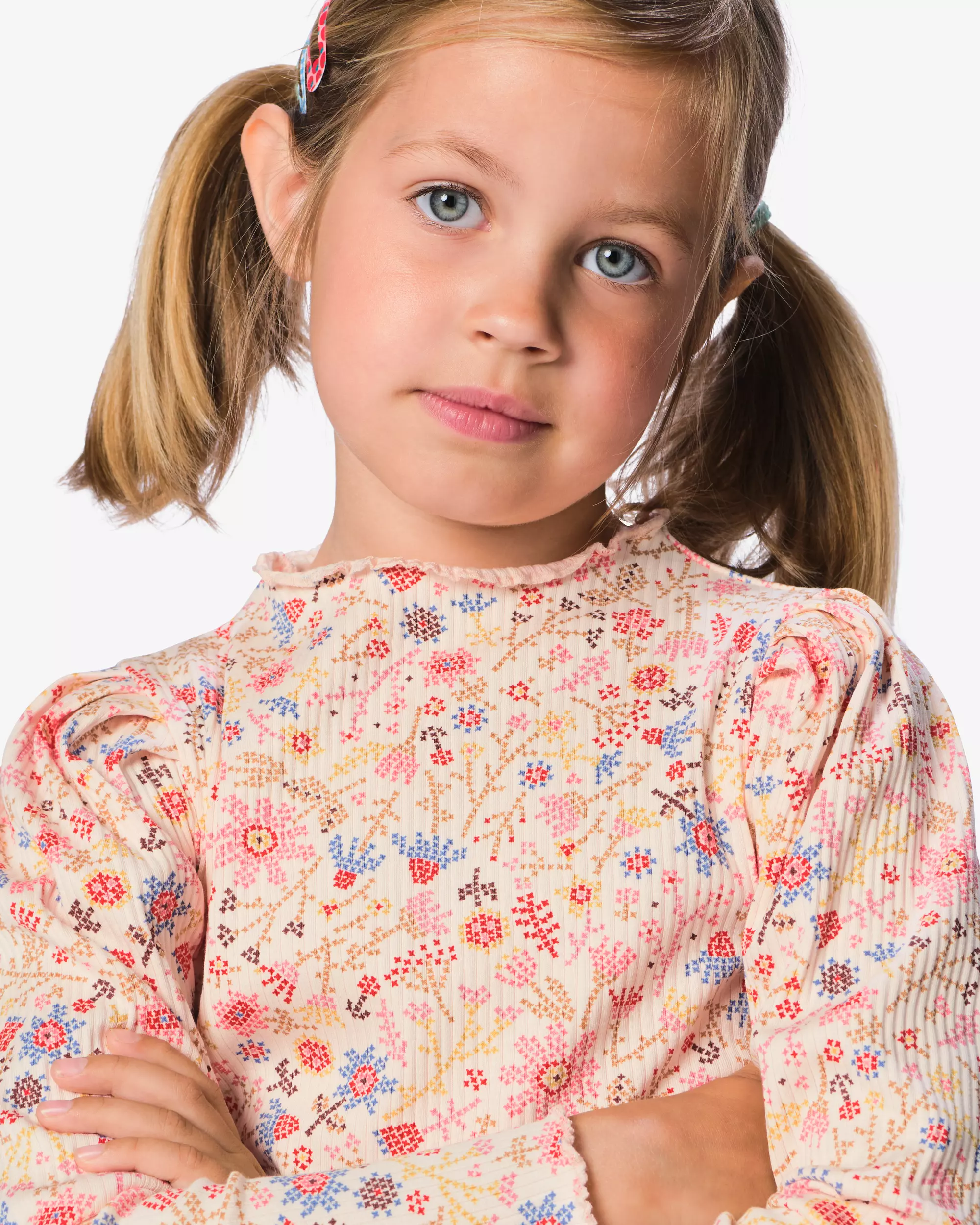 t-shirt enfant côtelé fleurs