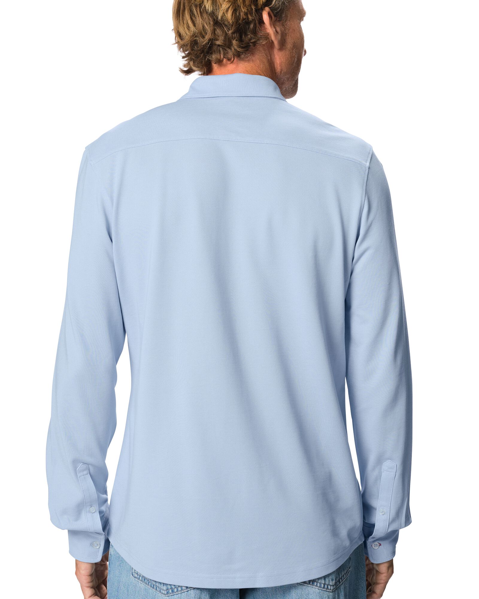 chemise homme Billy piqu&eacute; bleu clair bleu clair - 2101960LIGHTBLUE - HEMA