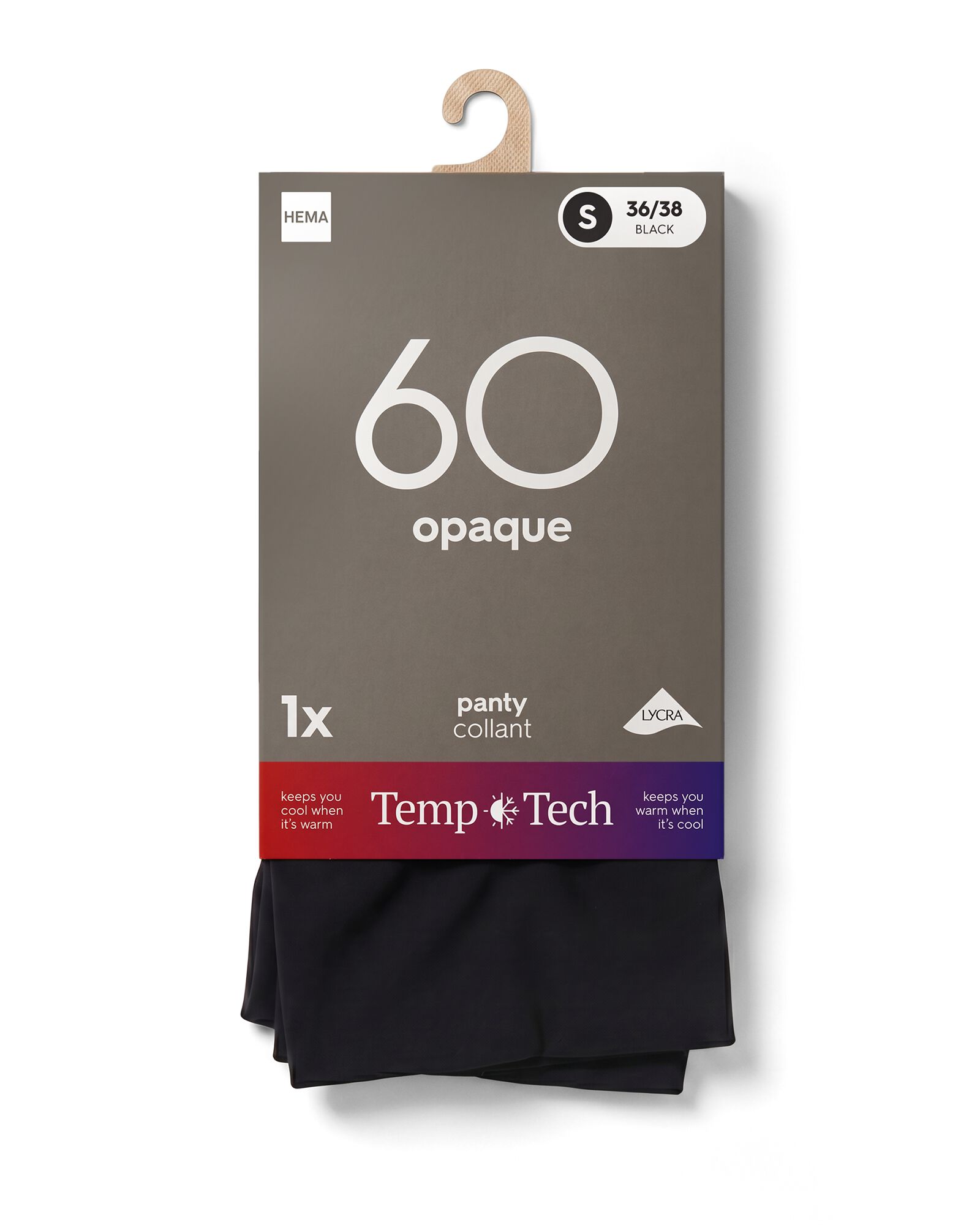 Temp Tech Feinstrumpfhose, blickdicht, 60 Denier schwarz schwarz - 4062020BLACK - HEMA