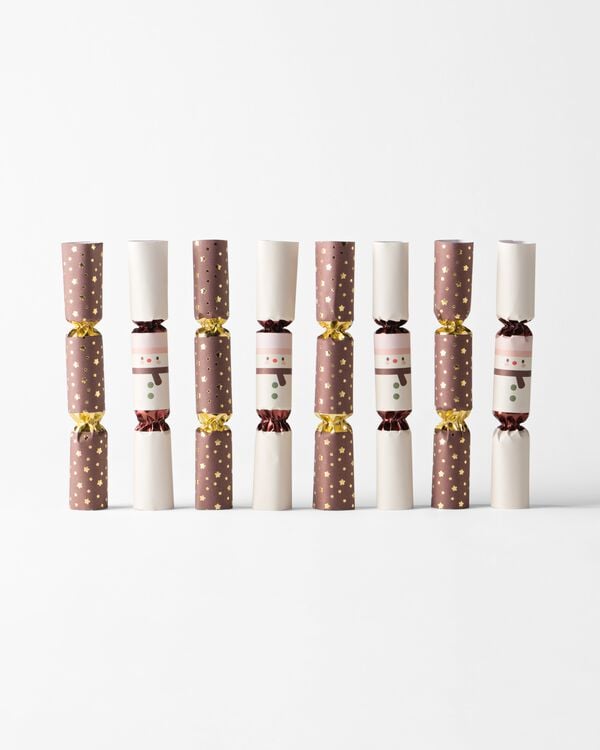 papillotes surprises 17 cm bonhomme de neige - 8 pi&egrave;ces - 25600736 - HEMA