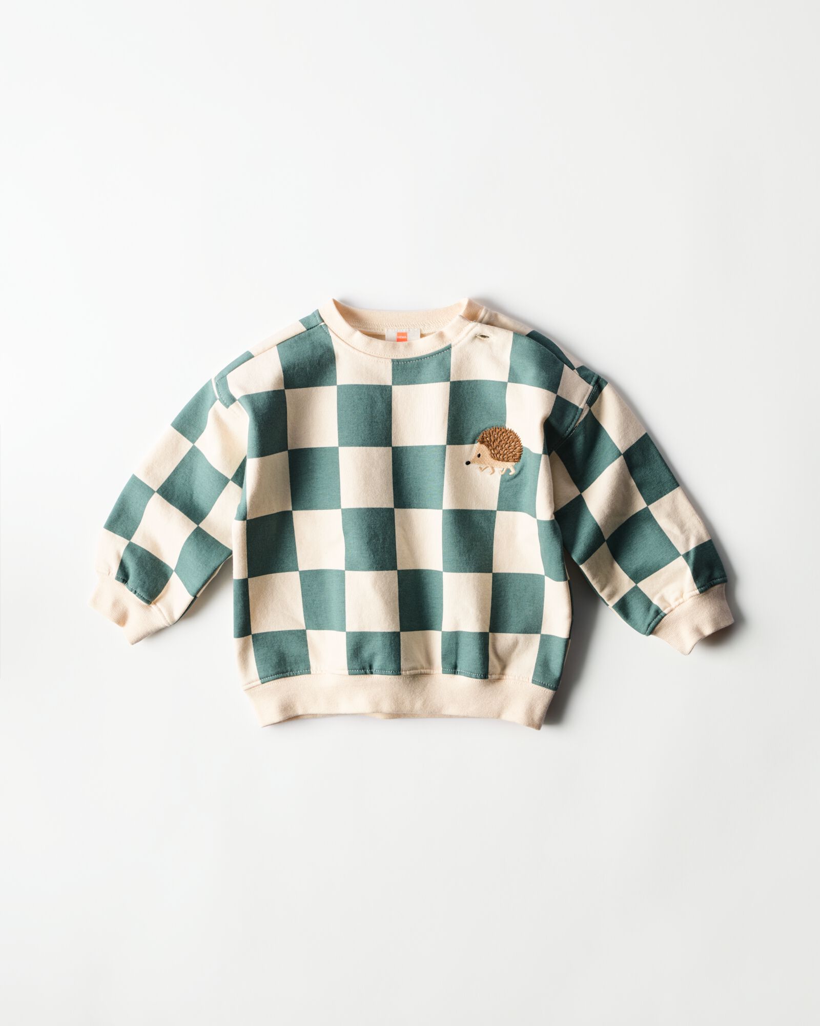 babytrui ruiten egel groen groen - 33108380GREEN - HEMA