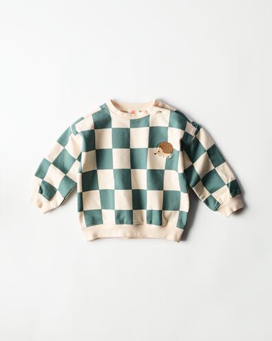 babytrui ruiten egel groen groen - 33108380GREEN - HEMA