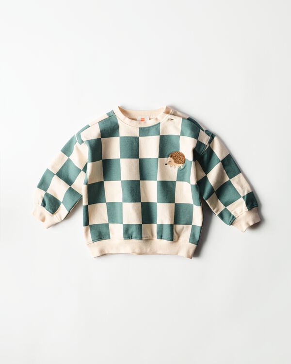 babytrui ruiten egel groen groen - 33108380GREEN - HEMA