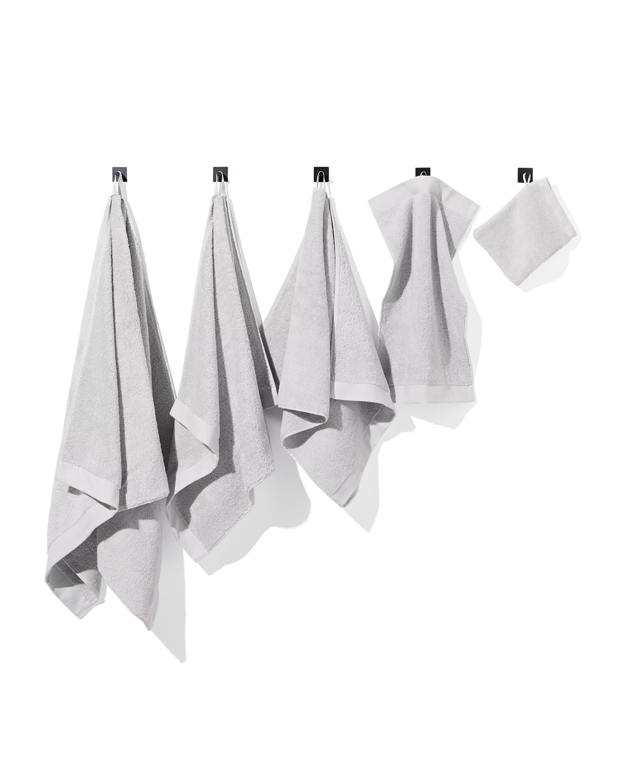serviette de bain - 60x110 cm - ultra doux - gris clair