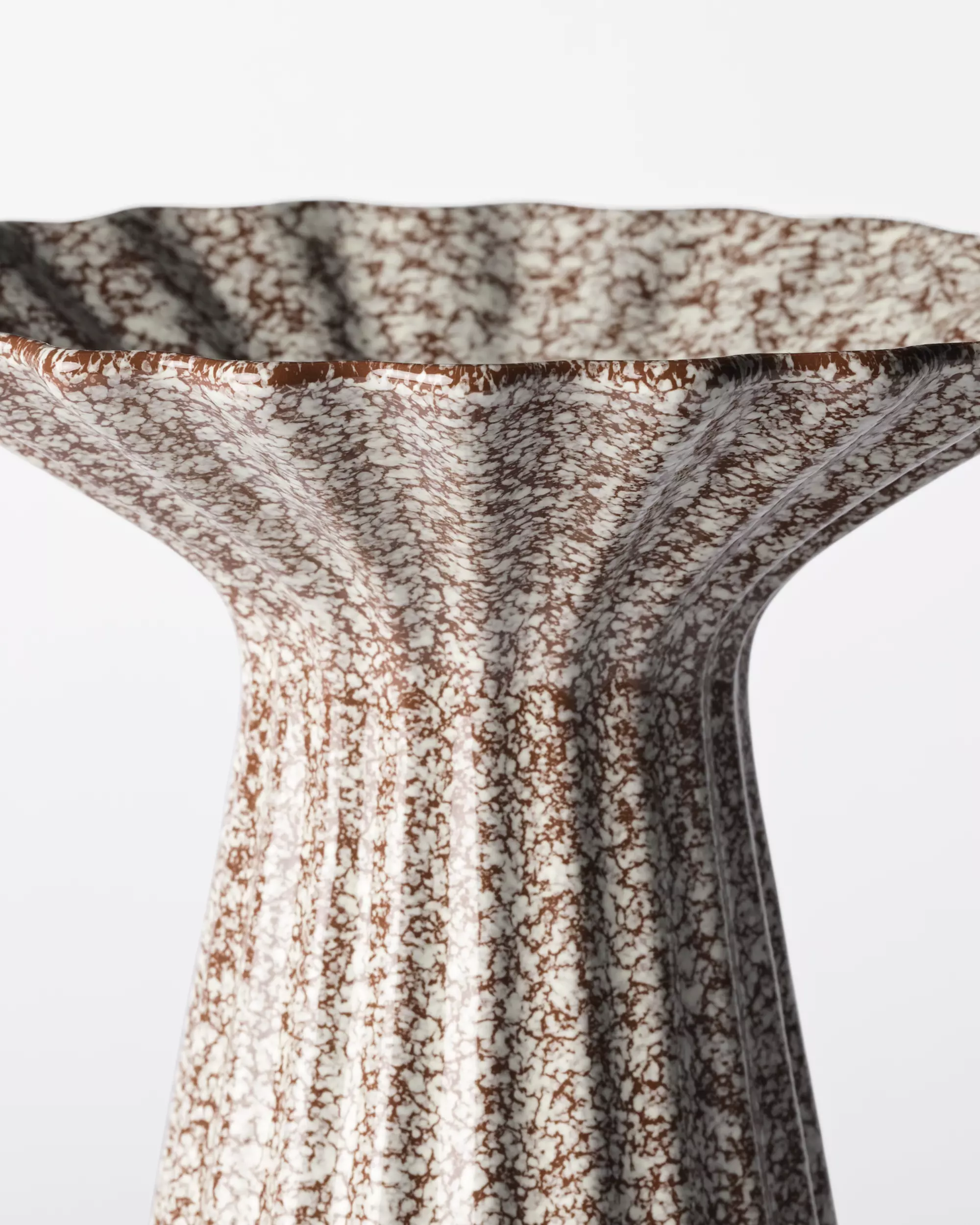 Vase, ⌀ 20 × 24,5 cm, Zwier, Keramik, gesprenkelt, Braun