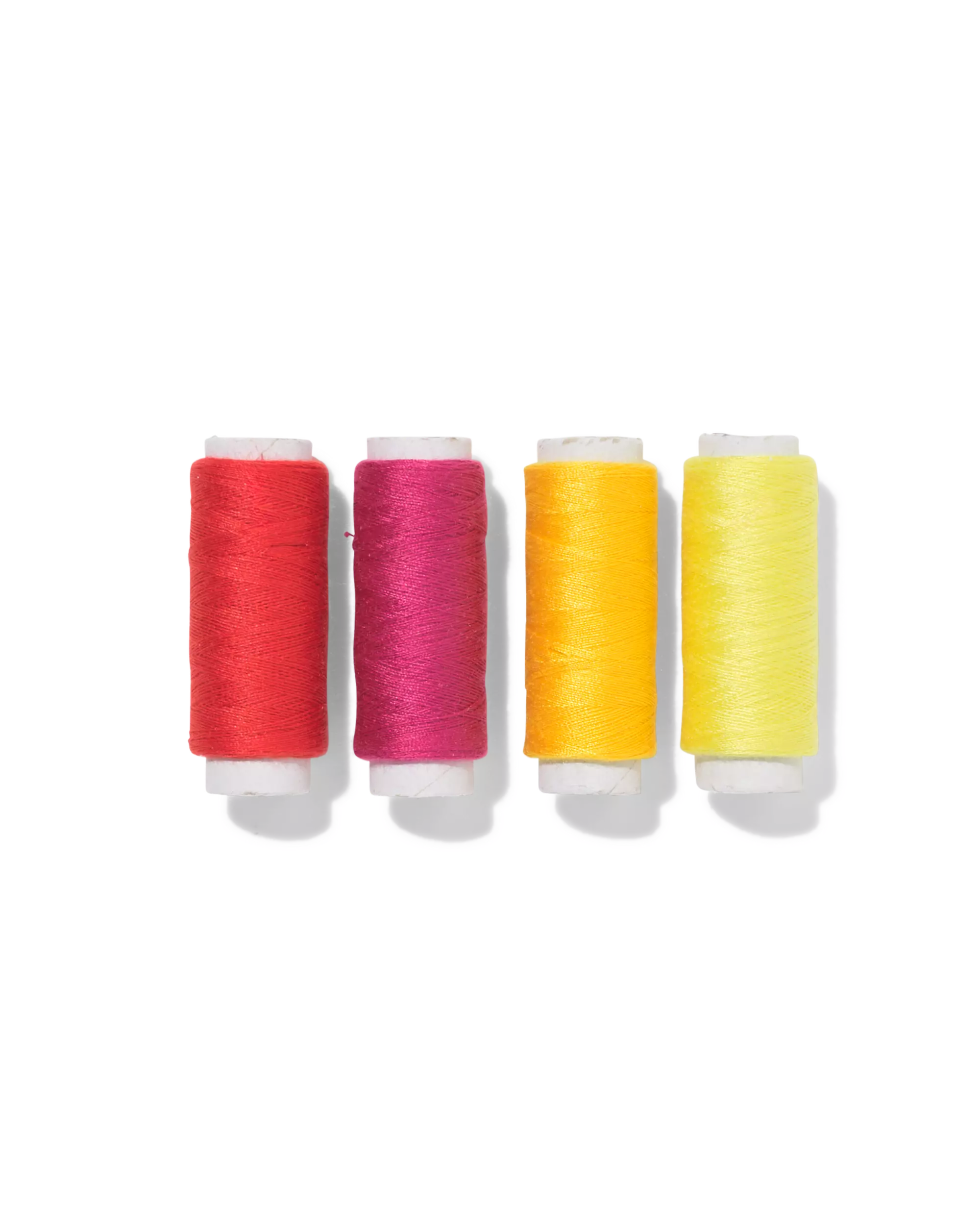 Nähgarnset 100 m, rot, orange, rosa, gelb – 4 Stück