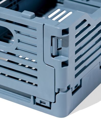 caisse pliante lettres recycl&eacute;e XS bleu pierre bleu fonc&eacute; XS  13 x 18 x 8 - 39811086 - HEMA
