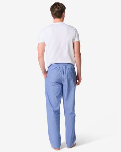 pantalon de pyjama homme Pepijn coupe droite popeline bleu moyen - 23686130MIDBLUE - HEMA