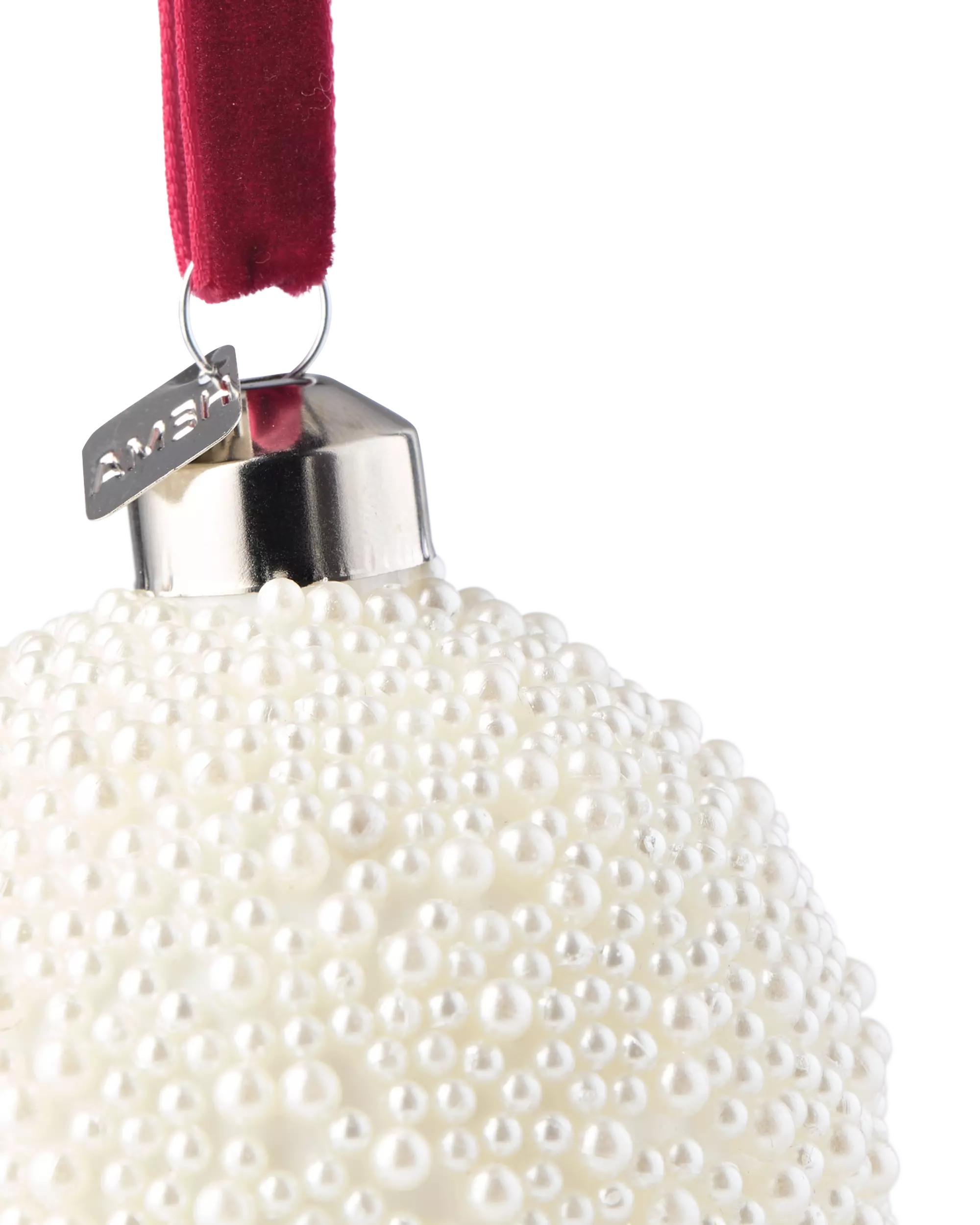 boule de Noël ⌀7,6 cm verre perles