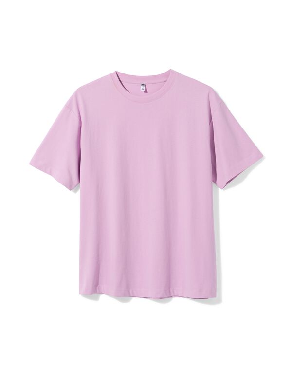 dames T-shirt oversized fit lila lila - 36311470LILAC - HEMA