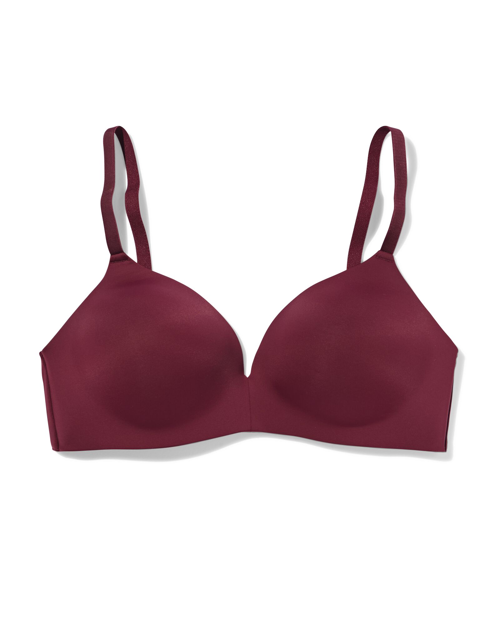 soutien-gorge pr&eacute;form&eacute; sans armatures micro rouge fonc&eacute; - 21813500DARKRED - HEMA