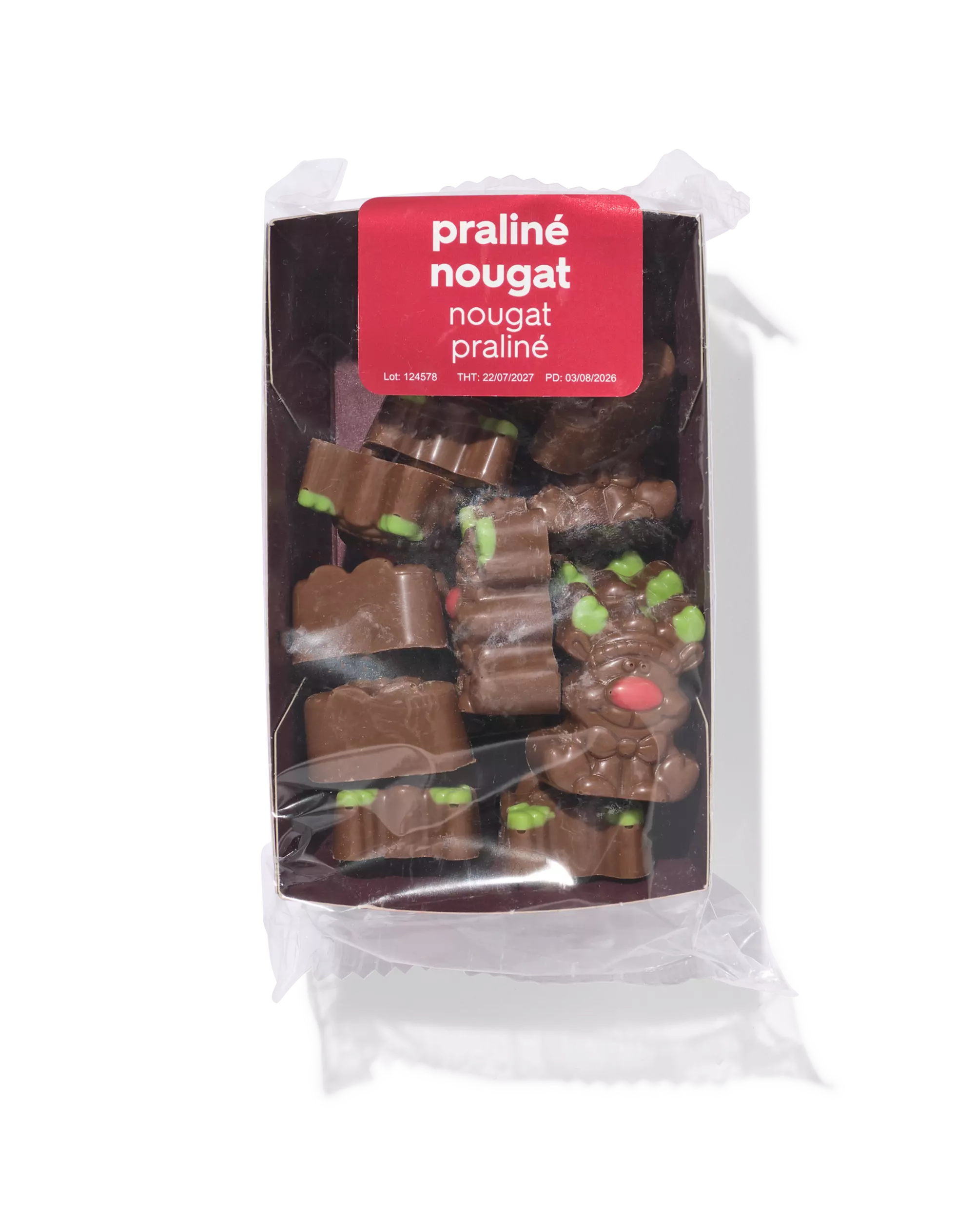 bonbon de chocolat au lait avec nougat praliné 150 g