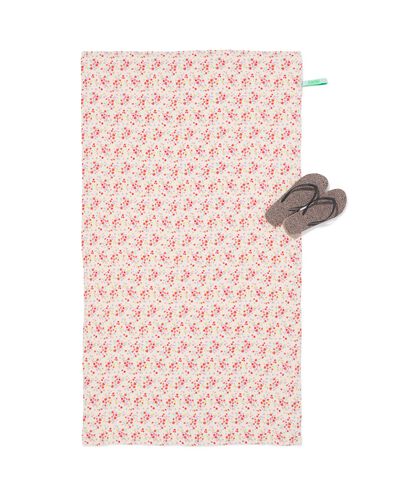 kinderstrandlaken 80x140cm mousseline bloemen - 5200266 - HEMA