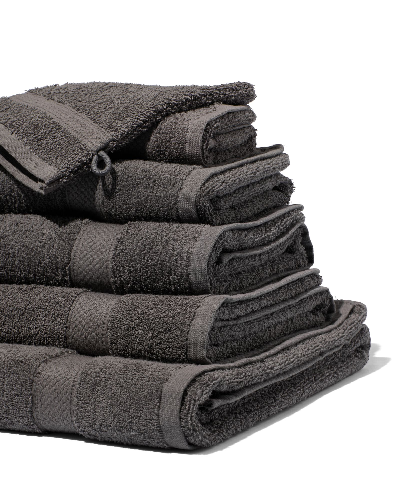 serviette de bain - 60x110 cm - qualit&eacute; &eacute;paisse - gris fonc&eacute; gris fonc&eacute; serviette 60 x 110 - 5213602 - HEMA