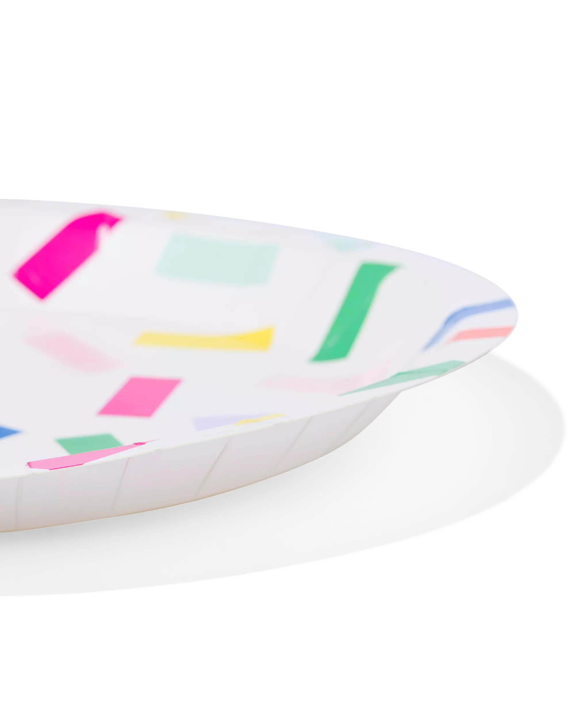Teller ⌀ 22,5 cm, Pappe, Konfetti – 8 Stück