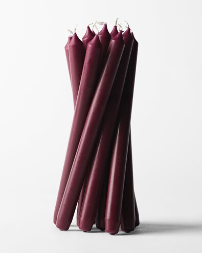 bougie d'int&eacute;rieur longue &Oslash;2,2x29cm aubergine - 12 pi&egrave;ces aubergine 2,2 x 29 - 13504056 - HEMA