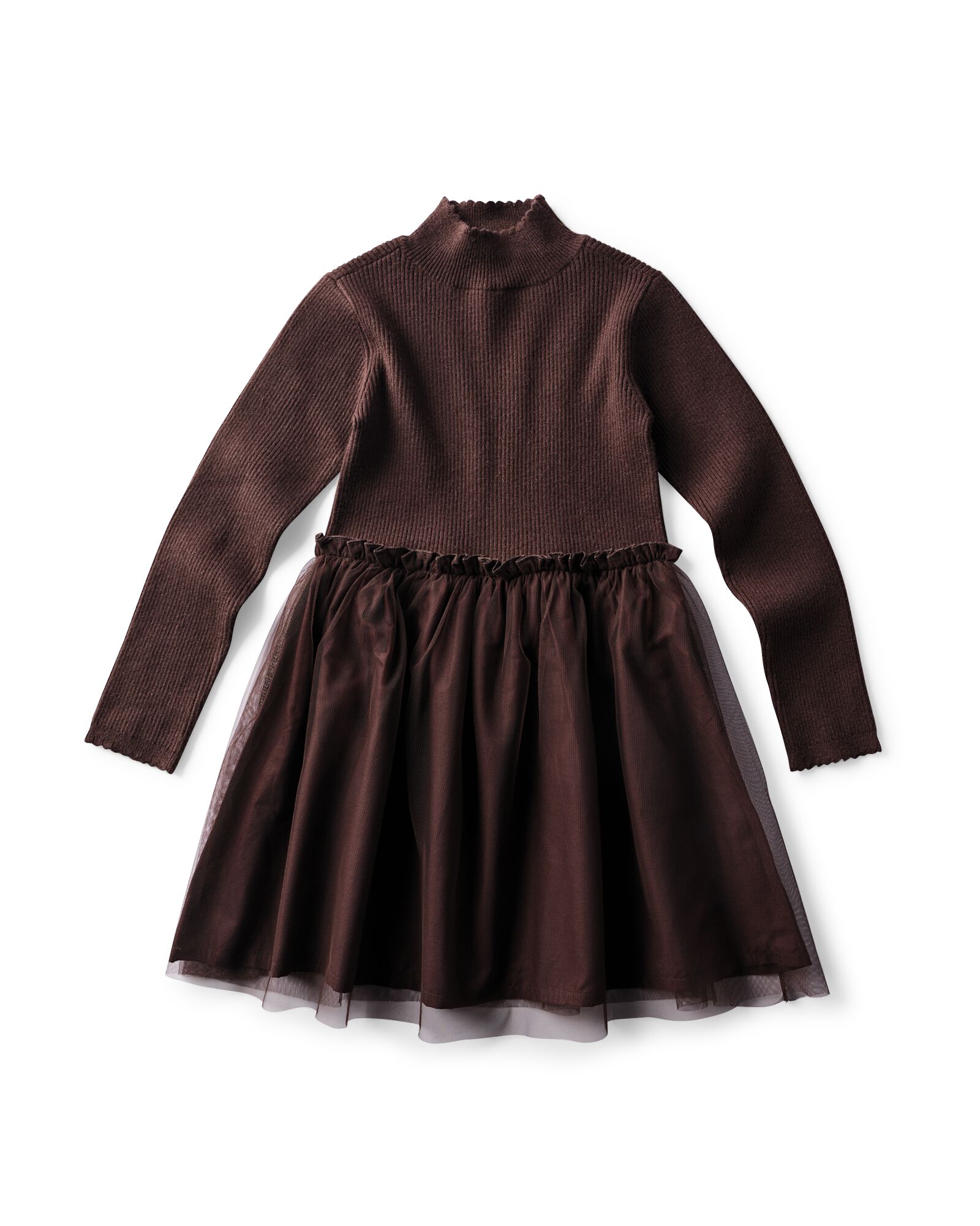 robe enfant coupe classique c&ocirc;tel&eacute;e chocolat chocolat - 30899612CHOCOLATEBROWN - HEMA