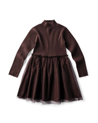 robe enfant coupe classique c&ocirc;tel&eacute;e chocolat chocolat - 30899612CHOCOLATEBROWN - HEMA