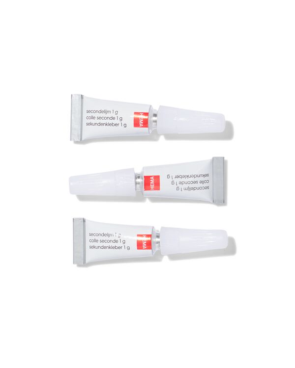 superglue liquide 1 g - 3 pi&egrave;ces - 81000017 - HEMA