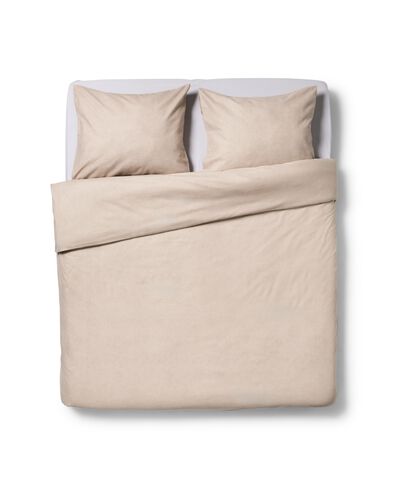 Bettbezug 200 &times; 200/220 cm, Flanell, greige meliert - 5720413 - HEMA