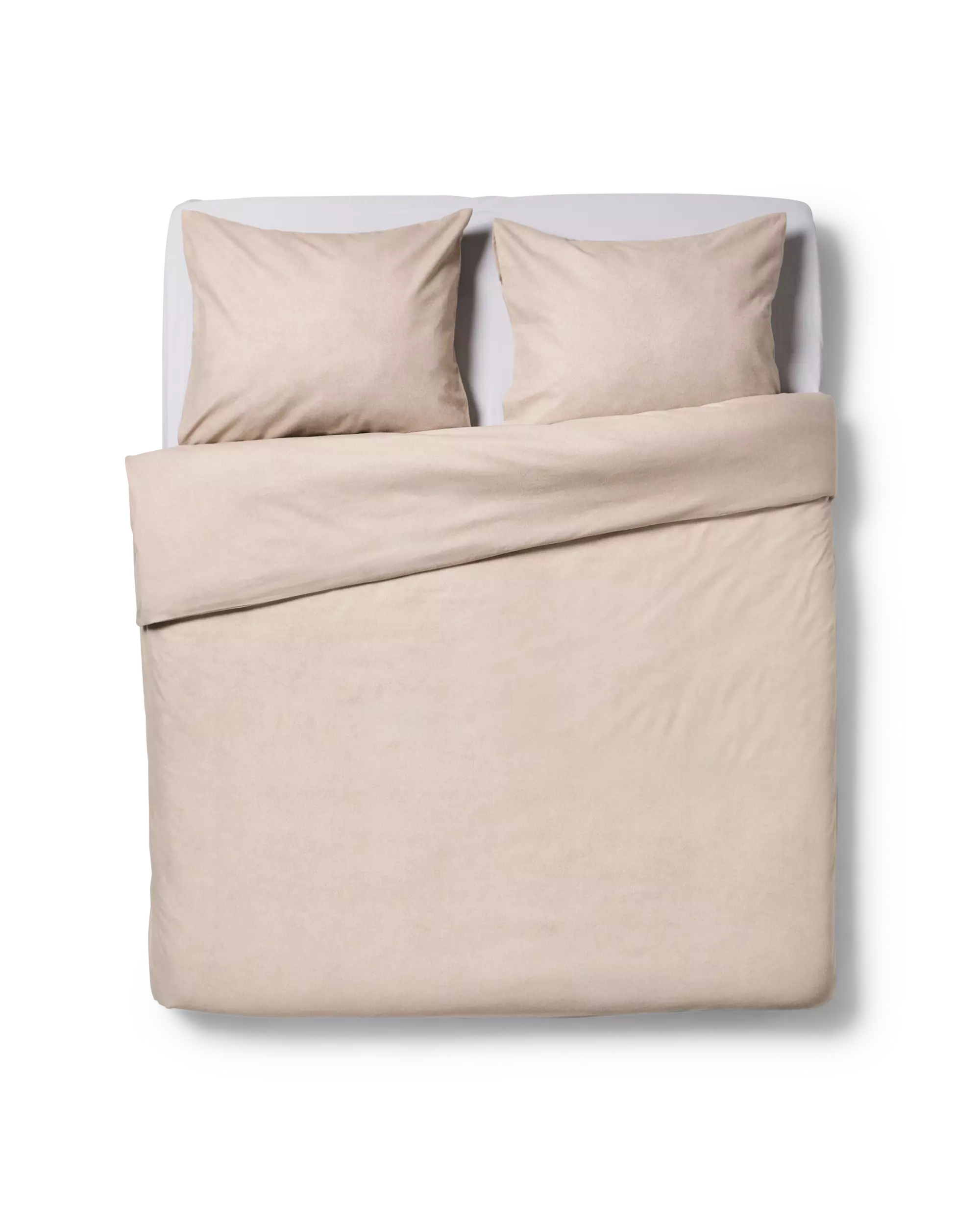 housse de couette 200x200/220cm flanelle mélange greige