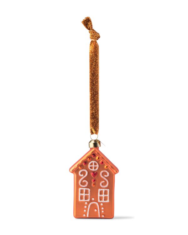 kersthanger 8.7cm glas huisje  - 25102153 - HEMA