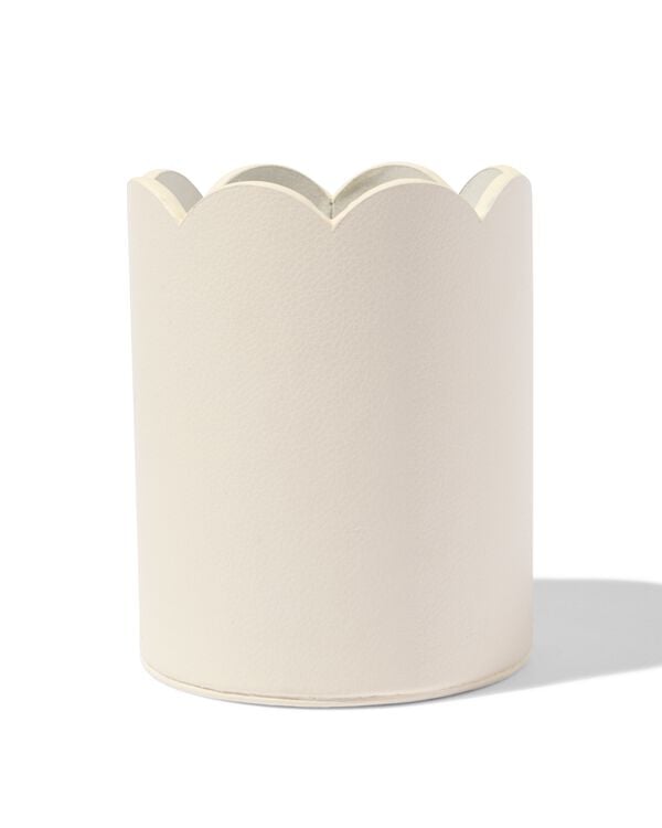 porte-stylo ⌀8,5 x 10,5 cm PU blanc - 14800224 - HEMA