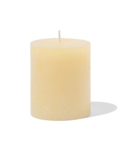 bougie rustique &Oslash;7x8cm jaune clair jaune p&acirc;le 7 x 8 - 13504230 - HEMA