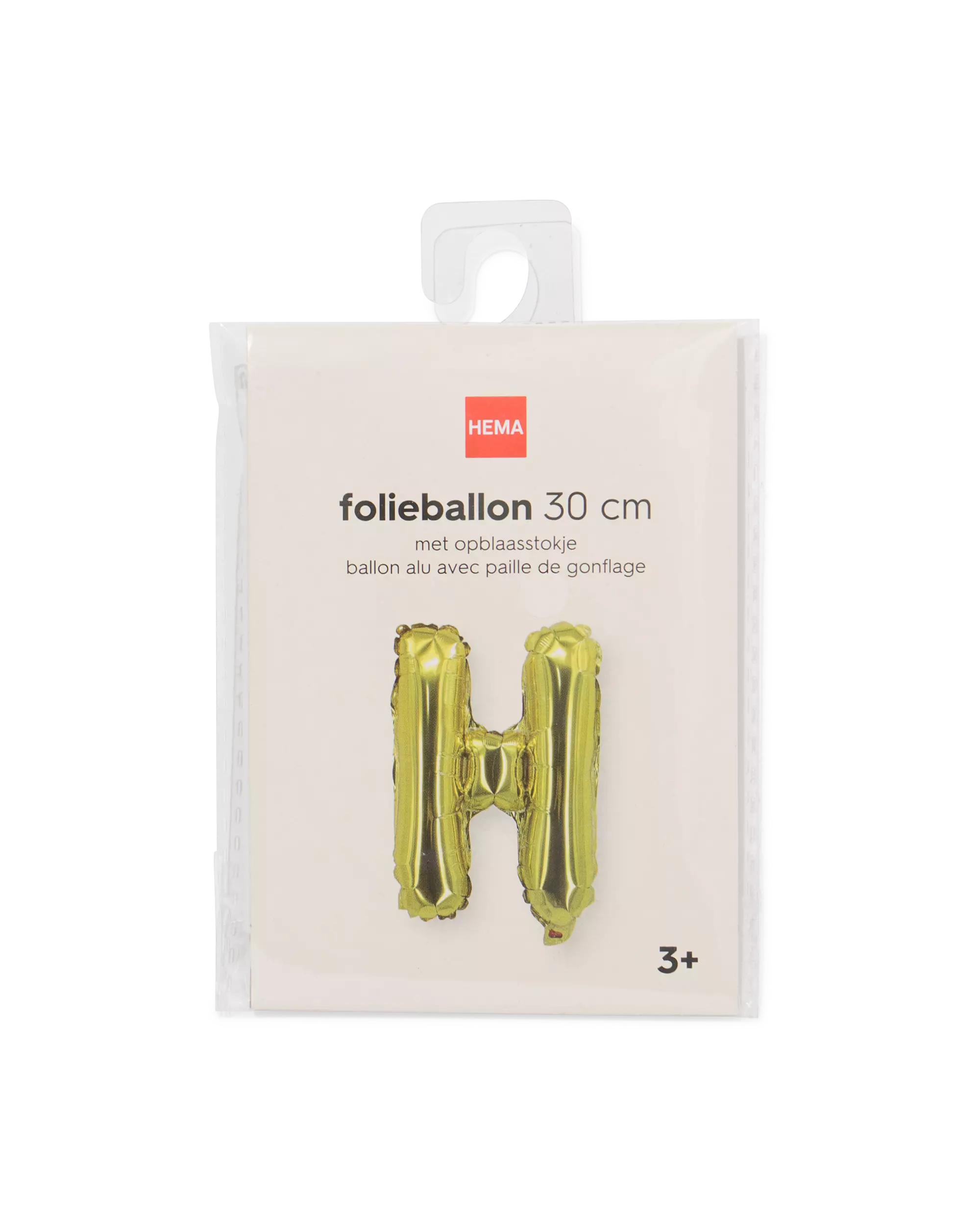 ballon alu lettre H 30cm doré