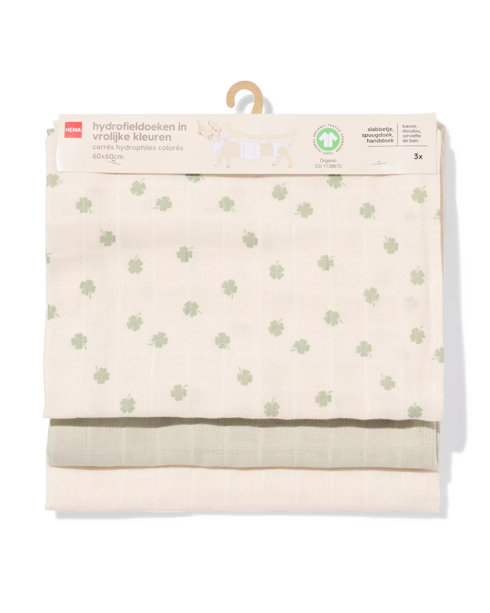 hydrofieldoek 60x60cm klaver - 3 stuks