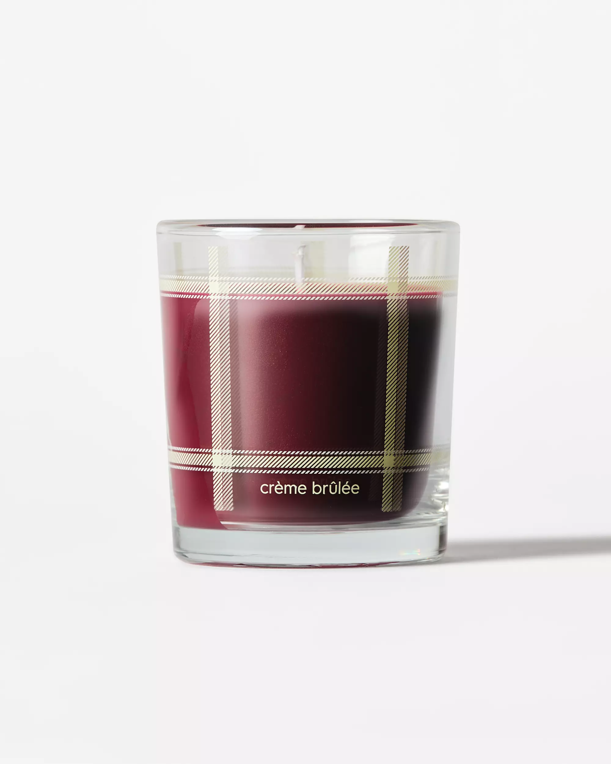 bougie parfumée ⌀7x8cm verre losanges crème brûlée