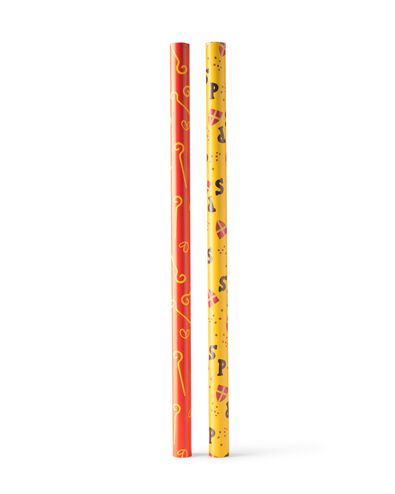 papier cadeau 70x200cm Saint-Nicolas - 2 pi&egrave;ces - 25900091 - HEMA