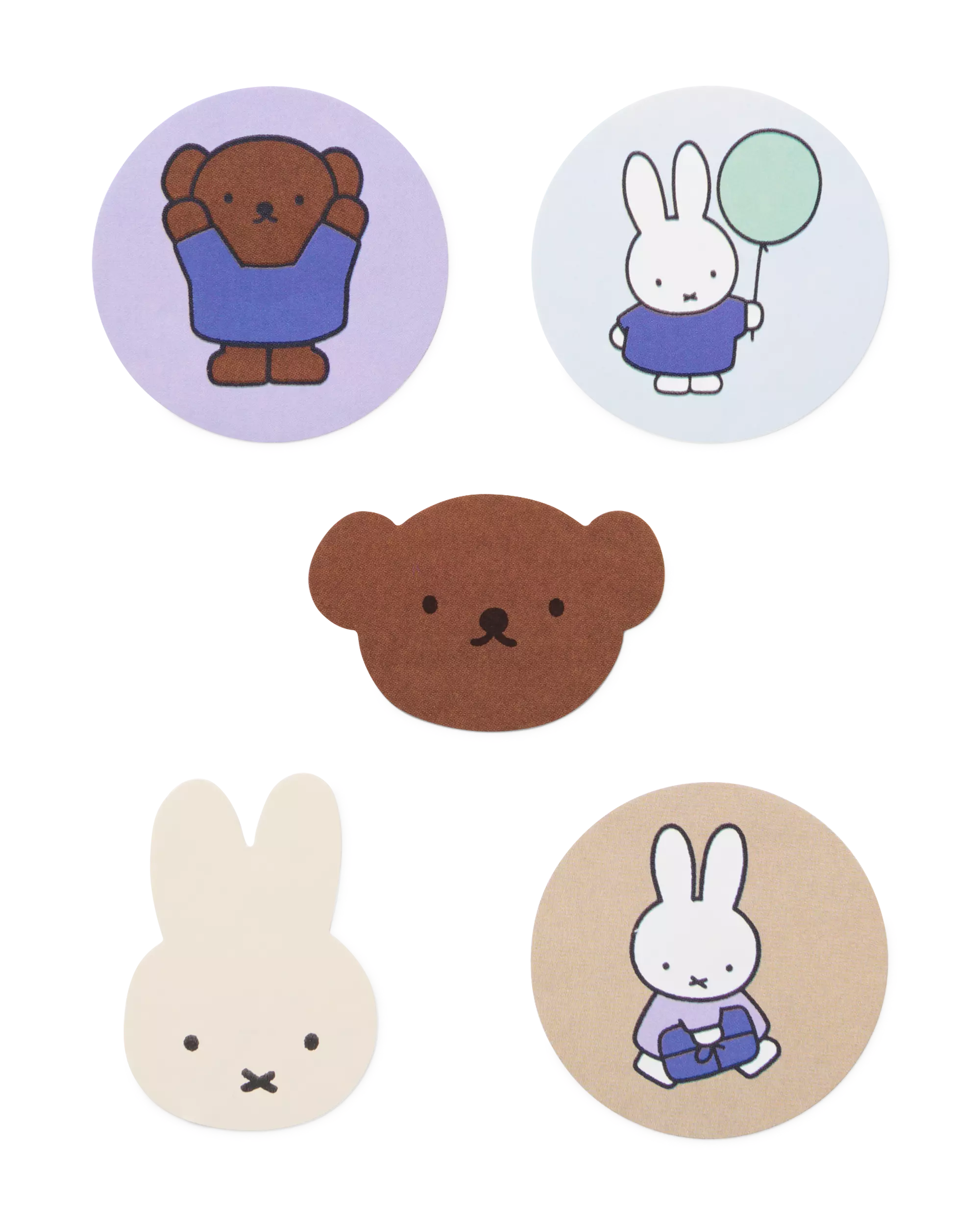 rouleau d'autocollants de fermeture miffy 5 x 5 cm