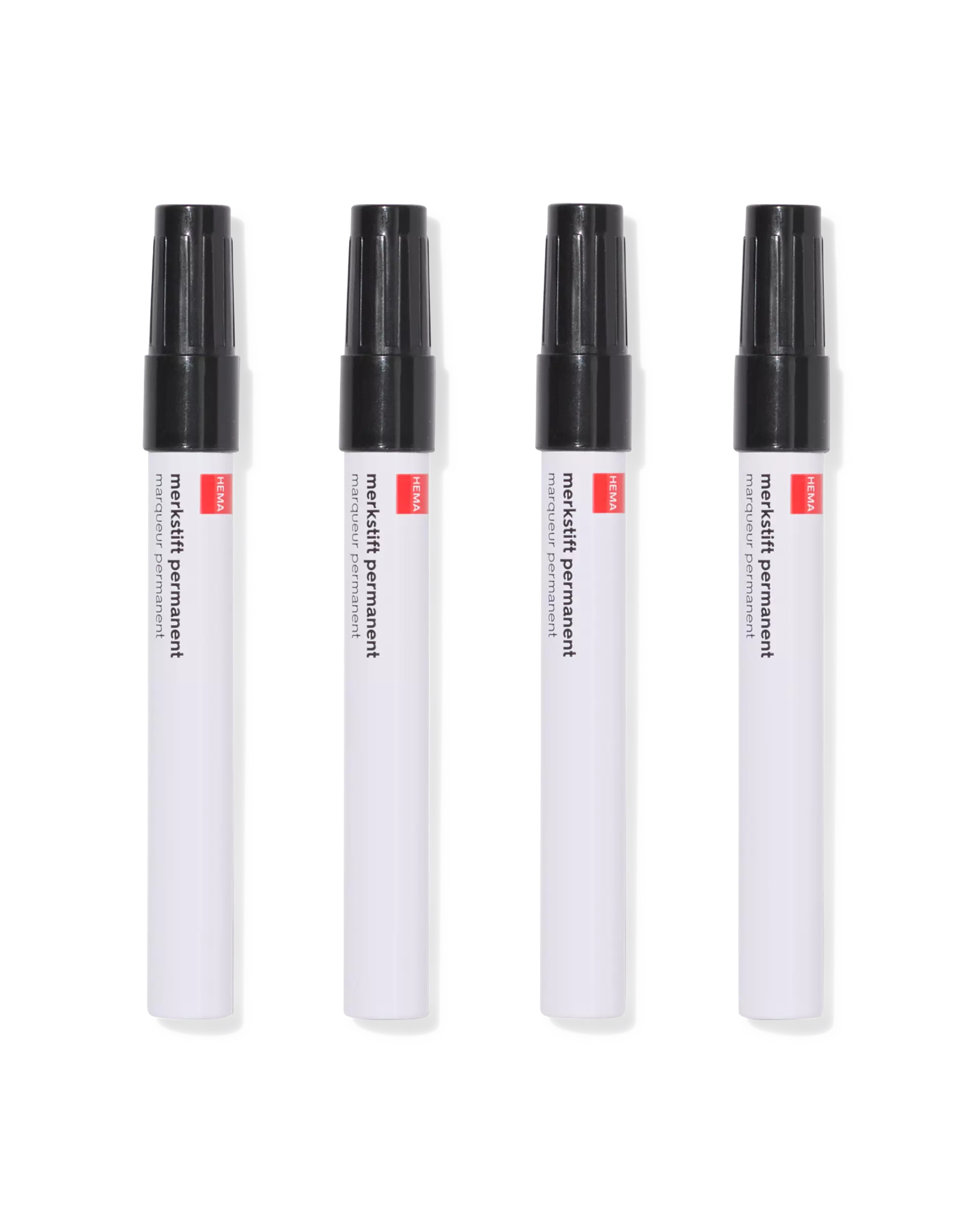 permanent merkstiften zwart - 4 stuks