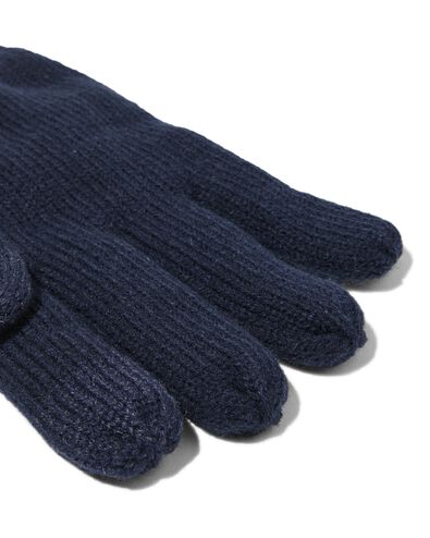 gants homme bleu fonc&eacute; bleu fonc&eacute; - 16500055DARKBLUE - HEMA