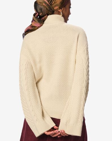 cardigan femme torsad&eacute; grosse maille blanc cass&eacute; blanc cass&eacute; - 36214610OFFWHITE - HEMA
