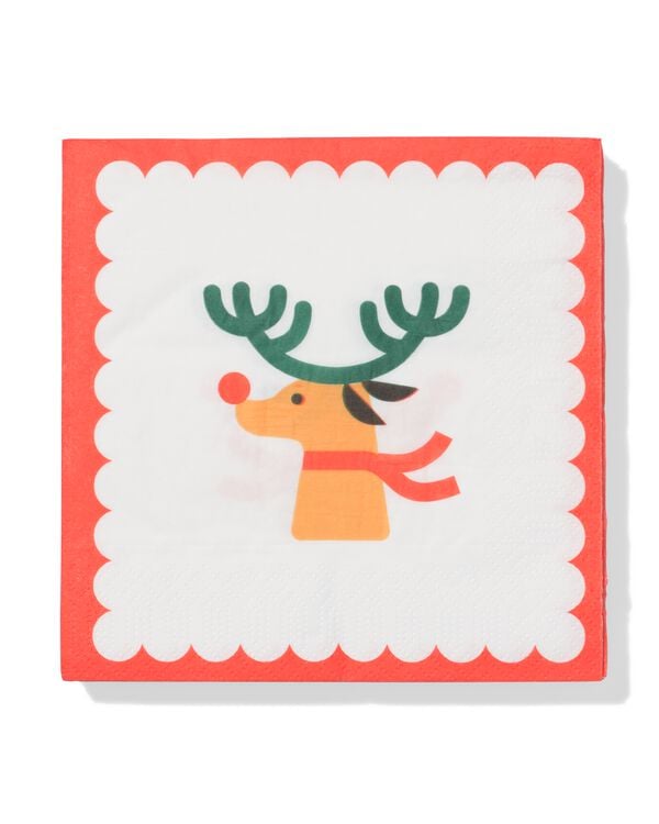 Servietten, 33 &times; 33 cm, Papier, Weihnachten &ndash; 20 St&uuml;ck - 25600709 - HEMA