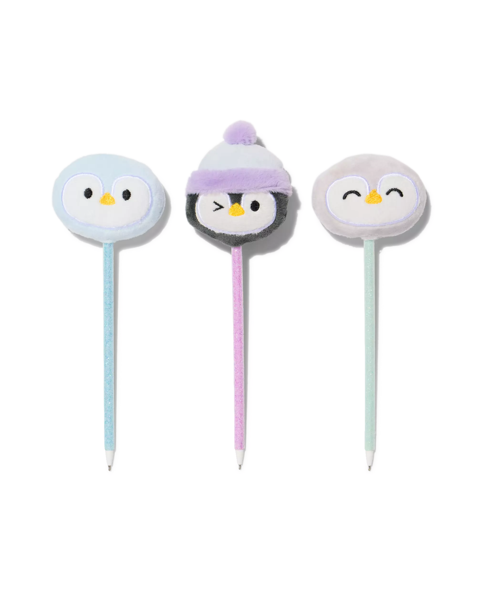 stylo à bille pingouin pelucheux