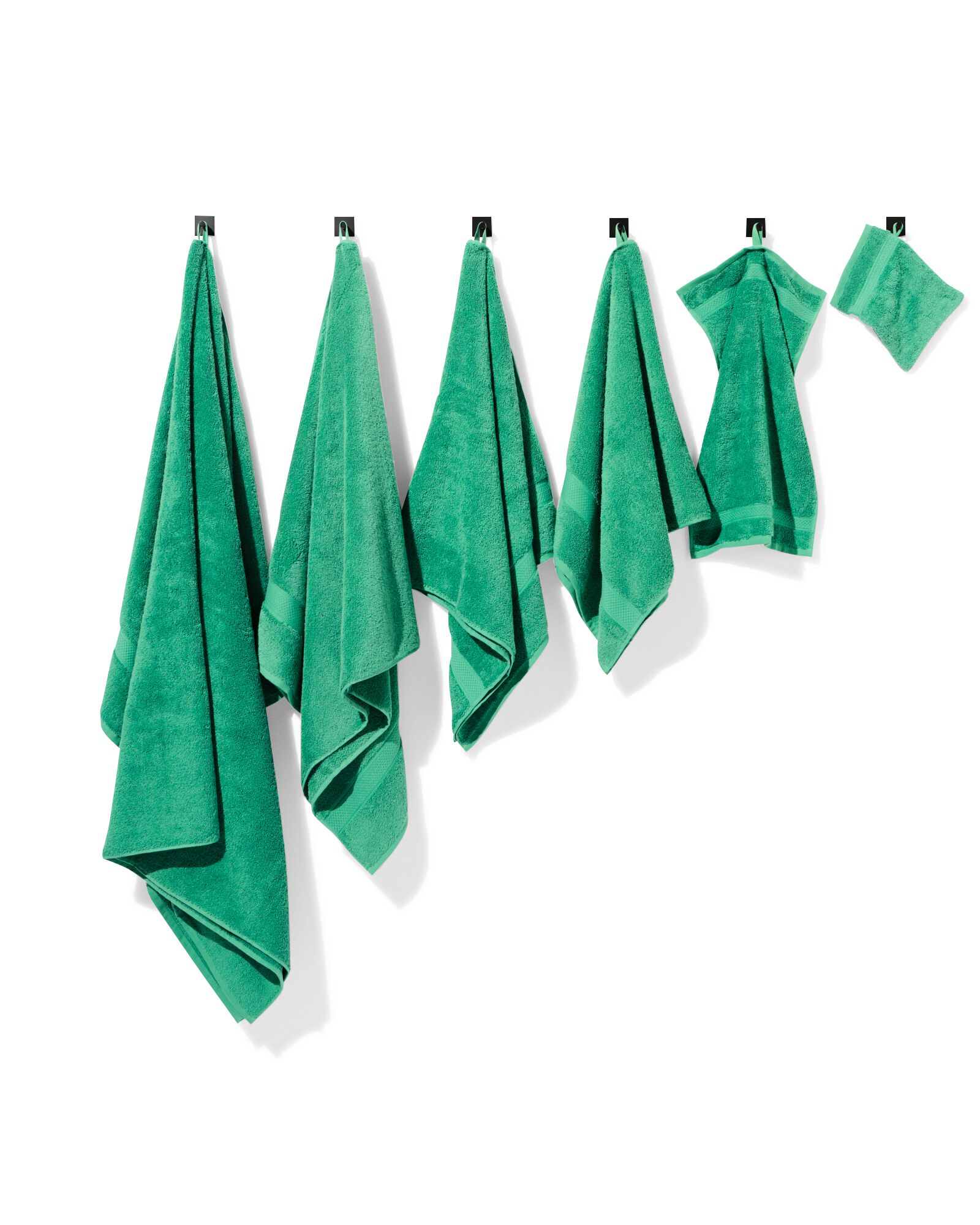 gant de toilette 16x21cm qualit&eacute; &eacute;paisse vert moyen - 5282868 - HEMA
