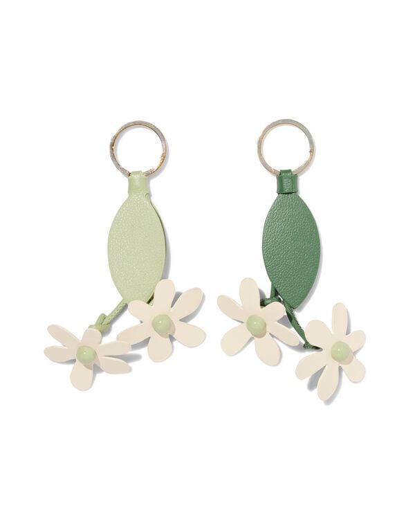 sleutelhanger 6x5x13.5cm bloemen - 60100500 - HEMA