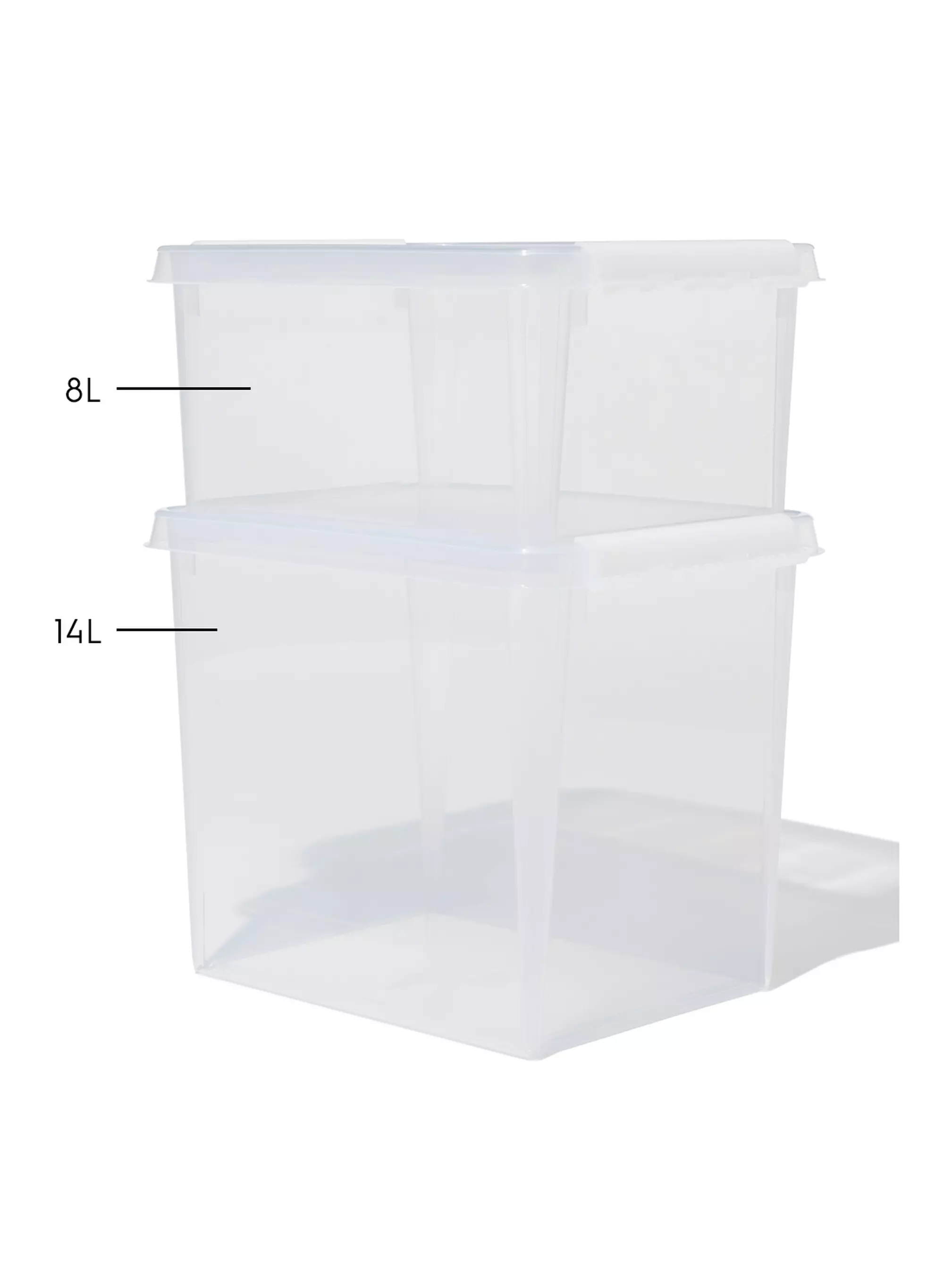 boîte de rangement 14 L Brussels transparente 34 x 25 x 27 cm