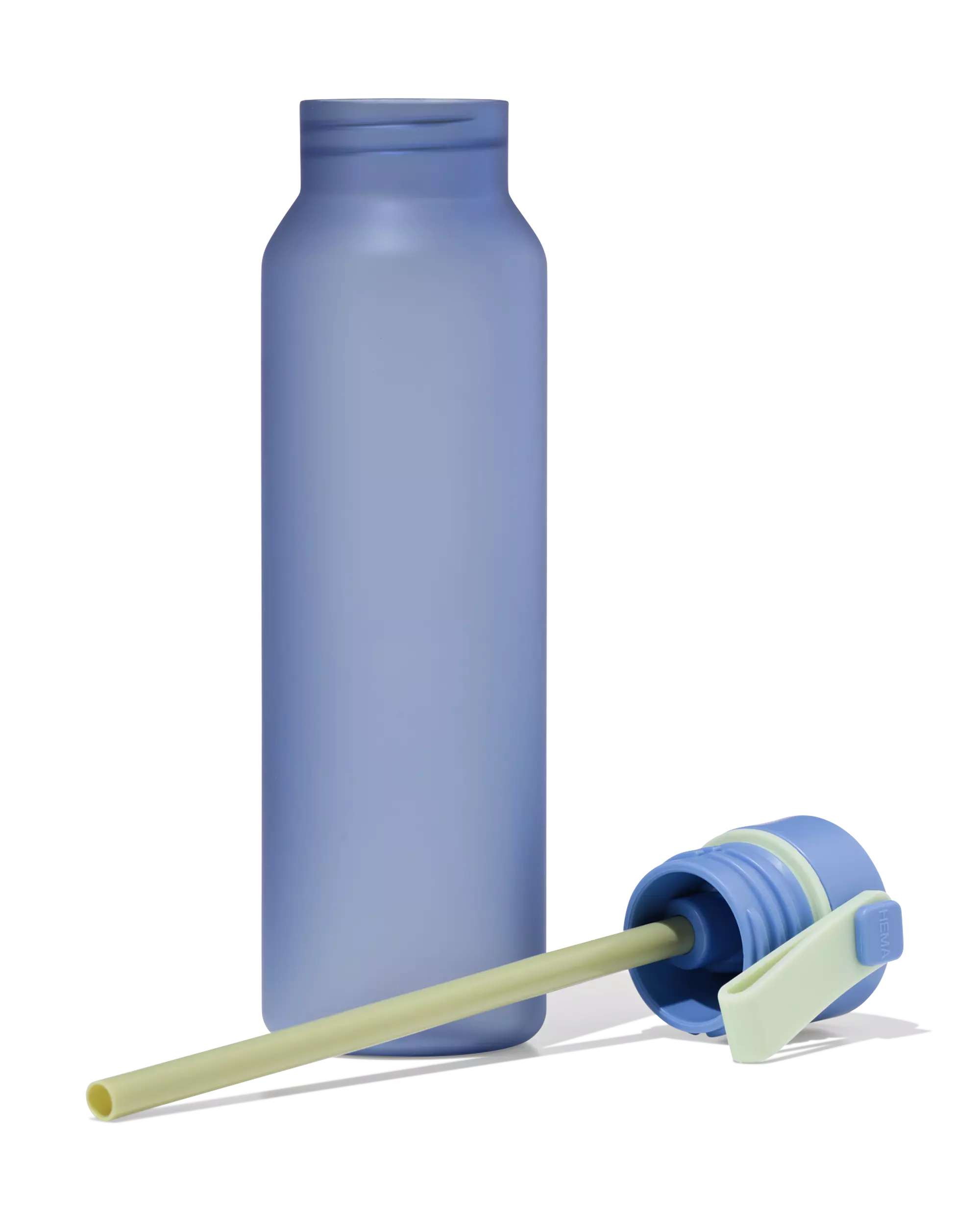 gourde avec paille 600 ml bleue