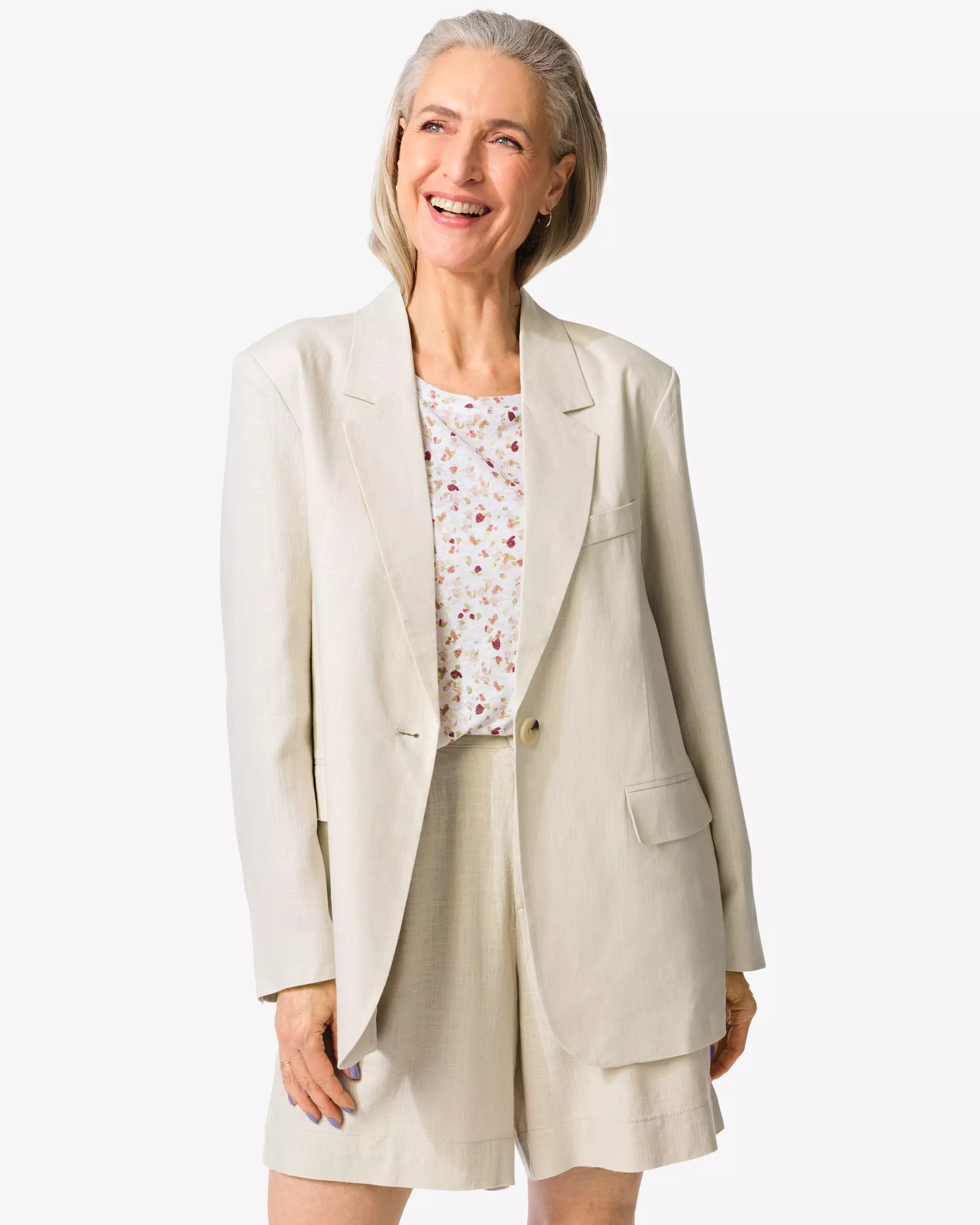 damesblazer met linnen